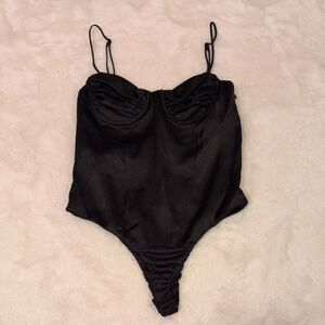 Zara Midnight Black Bodysuit